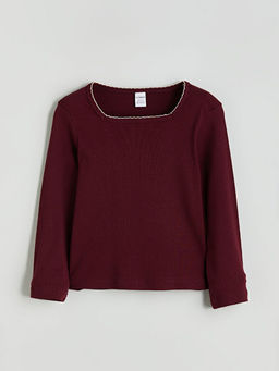 Bisiklet Yaka K?z ?ocuk Bluz