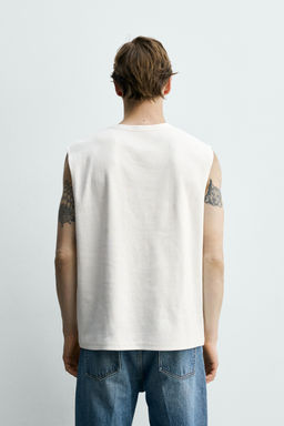CAMISETA TANK RELAXED FIT / Blanco