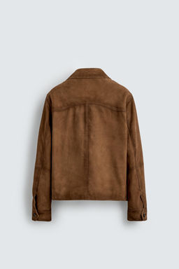 RELAXED FIT LEATHER SUEDE JACKET LIMITED EDITION - Zara фото 9