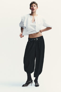 POPLIN SHIRT WITH PETER PAN COLLAR