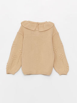 Bisiklet Yaka Kendinden Desenli K?z Bebek Triko Kazak - Waikiki фото 2