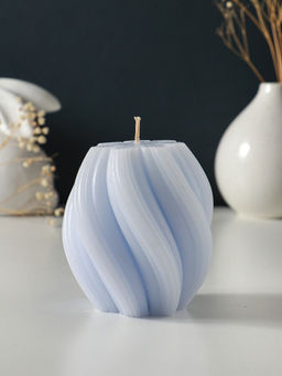 Свеча - цилиндр 9×8 см, 220 г, с нарезкой, лаванда