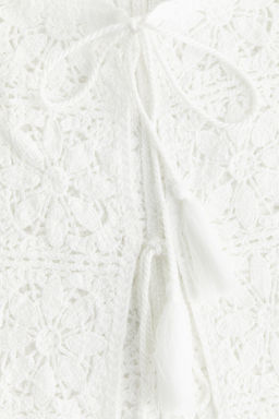 Top en punto pointelle con lazadas - H&m фото 7