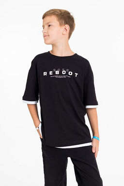 Футболка М225009Па черный