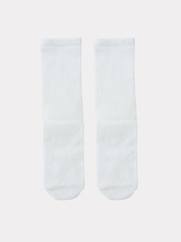 Цена за 5 пар! Носки унисекс белые с силиконовой пяткой белый 559UN-1910