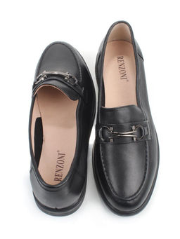 03-DEB16-1 BLACK Лоферы женские (натуральная кожа)