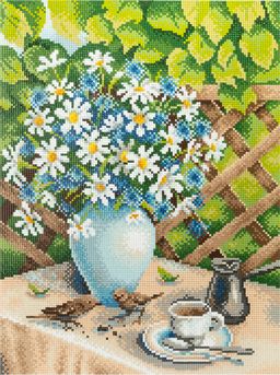 Кристальная (алмазная) мозаика ФРЕЯ ALVR-301 Дачное утро 30 х 40 см