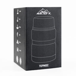 Термос для еды Мастер К, 500 мл, 1015.5 см, нержавеющая сталь, чёрный фото 7