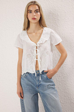 Trendyolmilla Beyaz Gomlek TWOSS25GO00162  фото 2