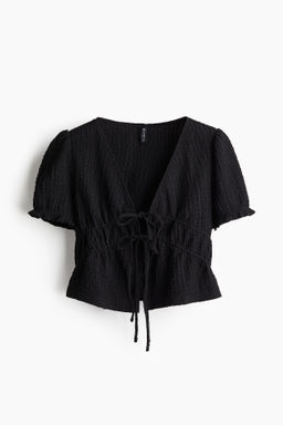 Top arrugado con lazada doble - H&m фото 3