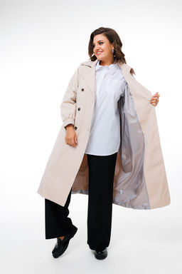 Плащ ANELLI 1419 кофе со льдом  фото 6