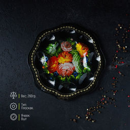 Подставка стеклянная для яиц Доляна Народные мотивы, 8 ячеек, 21,521,5 см фото 2