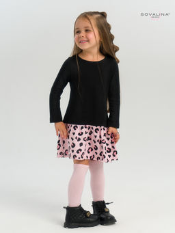 Платье Алиса дл/р черный-нежный леопард - Sovalina фото 30