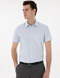 Рубашка Pierre Cardin Acik Mavi Basic Regular Fit светло-голубая
