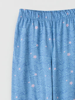 Брюки домашние женские голубые с узором - Mark formelle фото 5