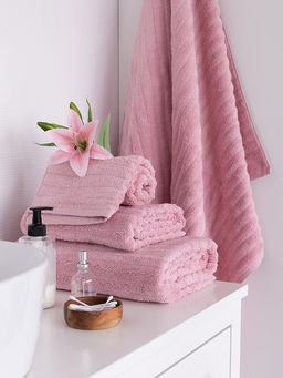 Полотенце махровое 40x60 розовый махровая ткань - Denastia фото 5