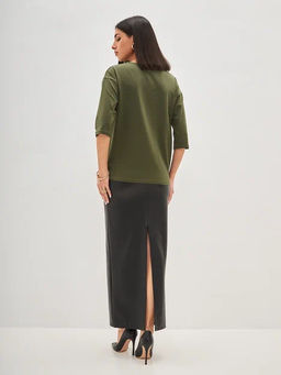 Лонгслив F112-1001. khaki - Fine joyce фото 3