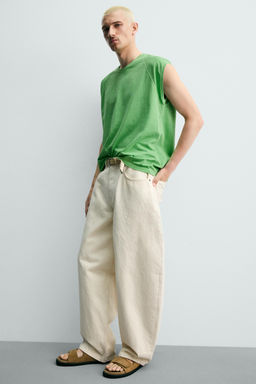 CAMISETA TANK LAVADA / Verde