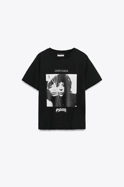 LADY GAGA FADED-EFFECT T-SHIRT - Zara фото 5