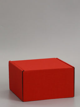 Коробка самосборная, крафт, красная 25 х 25 х 12 см