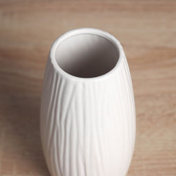 Ваза «Тьяго», полоски бочка, d=5 см, 17×7 см, керамика, белая