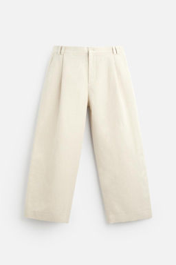 COTTON - LINEN BALLOON FIT TROUSERS - Zara фото 6