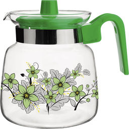 Кувшин из жаропрочного стекла Pentola-1200 с пластиковой ручкой 1,2л 910117