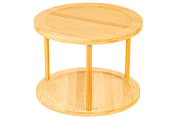 Подставка 2-уровневая 24,5*24,5*19,5 см, многофункциональная, вращающаяся, бамбук - Elan gallery фото 5