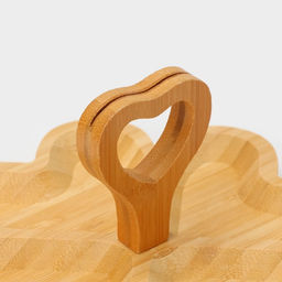 Менажница Доляна «Цветок», 19.5×19.5 см, 4 секции, бамбук