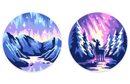 ФРЕЯ PNBM-018 Набор для раскрашивания по номерам (на магните) 9 х 9 см Сияние Севера