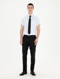 Siyah Slim Fit Kuma_ Pantolon