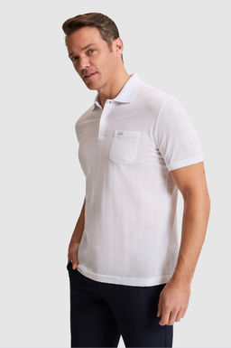 Erkek Beyaz Regular Fit Polo Yaka Ti__rt - U.s. polo assn фото 3