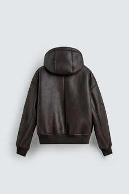 DOUBLE-FACED LEATHER EFFECT JACKET - Zara фото 6