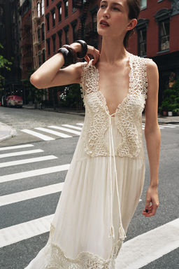 COMBINED LACE CAMISOLE DRESS - Zara фото 2