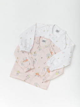 Кофта ясельная для девочки, бел/роз - Lesi kids фото 12