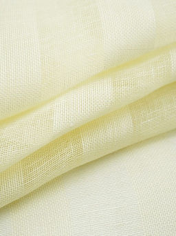 Лен декоративный Сетка с широкой полоской цв.шампань, ш.2.6м, лен-100%, 95гр/м.кв - Купава фото 3