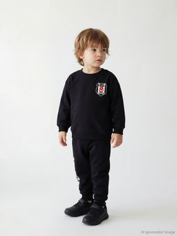 Bisiklet Yaka Be?ikta? Bask?l? Erkek Bebek E?ofman Tak?m