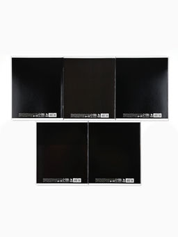 Цена за 3 шт. Тетрадь в клетку, 48 л., А5, на скрепке, блок №1 Black or Grey МИКС - Artfox study фото 4