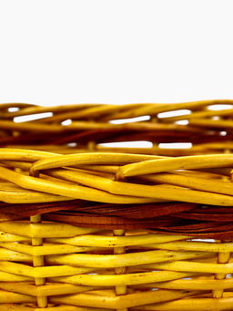 Корзина плетёная для хранения Vento, с ручкой, коричневая, набор 3 шт.