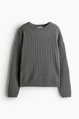 Jersey en punto trenzado de mezcla de cachemira - H&m фото 2
