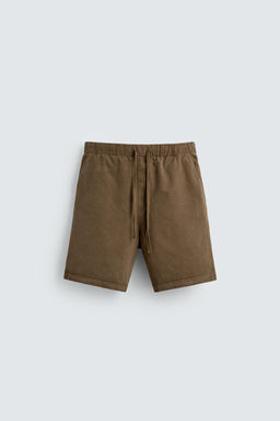 LYOCELL-COTTON RELAXED FIT BERMUDA SHORTS - Zara фото 7