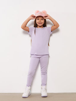 Bisiklet Yaka Basic K?sa Kollu K?z ?ocuk Ti??rt - Waikiki фото 2