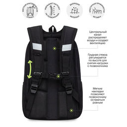 RAw-695-6 Рюкзак школьный с картхолдером на держателе - Grizzly фото 41