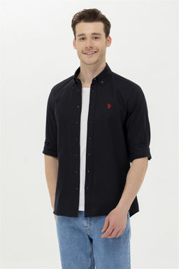 U. S. Polo Assn Мужская черная базовая рубашка с длинным рукавом - U.s. polo assn фото 8