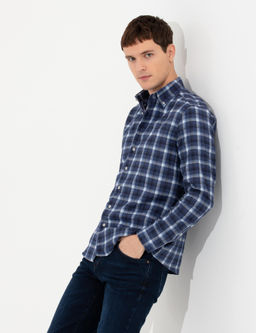 Lacivert Slim Fit Uzun Kollu G_mlek