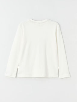 Bisiklet Yaka Bask?l? Uzun Kollu Erkek ?ocuk Ti??rt - Waikiki фото 2