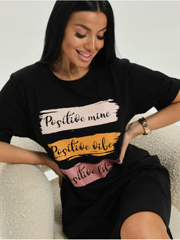 Туника Полоски черный - София фото 2