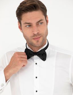 Beyaz Ekstra Slim Fit Smokin G_mlek