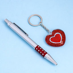 Набор подарочный 2в1 (ручка, брелок сердечко) - Simaland фото 2