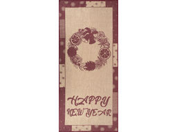 6с102.411ж1 Рождественский венок (слива2) Полотенце махровое 67х150см